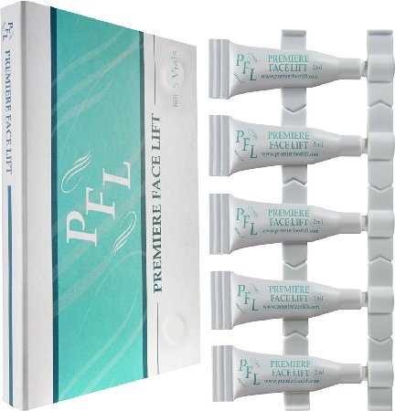 Premier Face Lift -Become Ageless Instantly with Premier Face Lift -5 Vials 10ml -Remove Wrinkles, Bags, Lines, Puffiness & Dark Circles Instantly -Powerful Clinical Anti Wrinkle 2016 Edition
