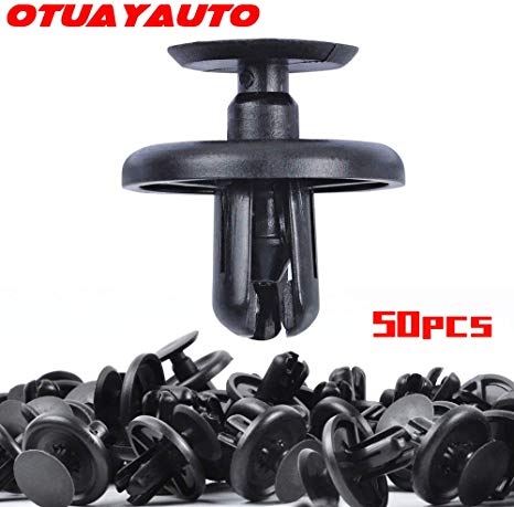 OTUAYAUTO 50PCS Plastic Retainer Clips, Engine Cover Fasteners Clips for Lexus & Toyota 2002-2019, Splash Shield Clips Replace OEM: 90467-07201