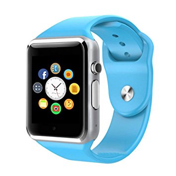 Smart Watch , CulturesIn Touch Screen Bluetooth WristWatch with Life Waterproof/SIM Card Slot/Pedometer Analysis for Android (Full Functions) and IOS (Partial Functions) (blue)