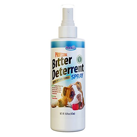 Bitter Deterrent Spray for Dogs & Cat PRO - Anti-Chew Training Tool to Remove Destructive Pets Behaviours - Instant No Chew Dog Repellent Spray - Added Tea Tree Oil for Hot Spot/ Wounds/ Allergies Treatment - Save Your Home and Garden Now 8 fl oz