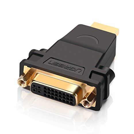 UGREEN HDMI to DVI Adapter Bi-directional DVI-I 24 5 to HDMI Converter Gold Plated 1080P Male to Female Connector