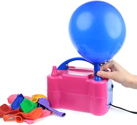 DG SPORTS Portable Dual Nozzle Electric Balloon Pump 600W 110V Balloon Blower Air Pump