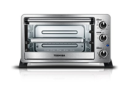 Toshiba MC25CEY-SS Convection Oven, 6-Slice Bread/12-Inch Pizza, Stainless Steel