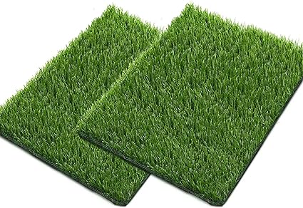 SSRIVER 38 x 50 cm Artificial Grass for Dogs Potty Training Grass Pee Pad for Indoor and Outdoor Pet Grass Pads Patio Lawn Decoration（2 PCS