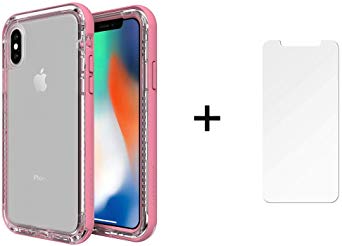 Lifeproof Next Series Case for iPhone Xs & iPhone X - Retail Packaging - with Alpha Glass Screen Protector (Cactus Rose)