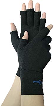 Compression Gloves for Arthritis, Hand Brace Fingerless, Raynaud Gloves Men, Breathable Hand Warm Gloves Relieve Rheumatoid, Raynauds Disease & Carpal Tunnel - Small