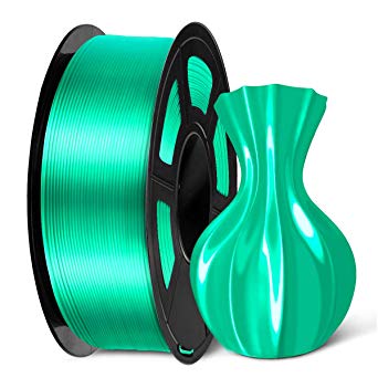 SUNLU PLA Silk Green Filament 1.75mm, 3D Printer Filament, Shiny Silk 1.75 PLA Filament, 1KG(2.2LBS)/Spool, Green Silk PLA