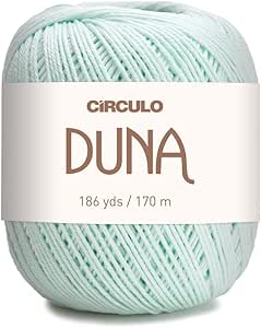 Círculo Duna Yarn - 186 yds, 3.52 oz – Light Worsted DK yarn - 100% Mercerized Brazilian Virgin Cotton, Perfect for Knitting and Crocheting (Pack of 1 ball) (2204)