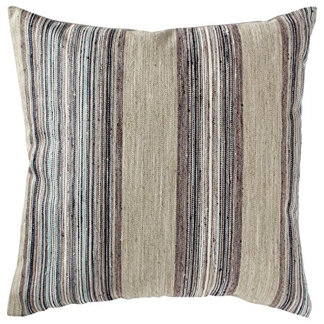 Rivet Bohemian Stripe Pillow, 17" x 17", Dusk