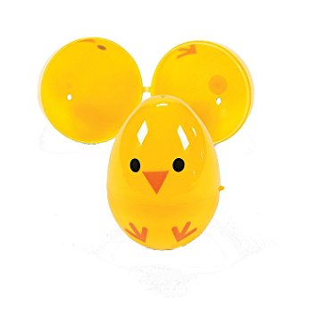 Easter Egg Chicks- Plastic Containers for Party Favors and Easter Egg Hunts (72 Pieces)
