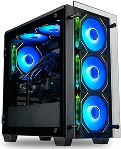 Stratos Micro Gaming Desktop - NVIDIA GeForce RTX 4080 Super, 12-Core i7-12700KF Processor, 32GB DDR5 RAM, 1TB NVMe SSD   2TB HDD, WiFi, Windows 11 Home - RGB Gamer Computer