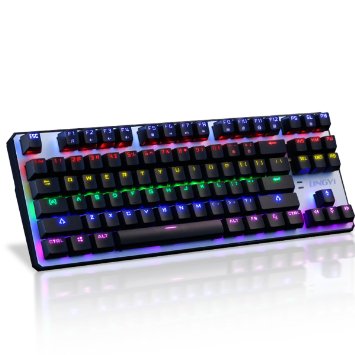 Jelly Comb Mechanical Keyboard, Black Switches for Tactile High-Speed Feedback, Black Gaming Keyboard with 6 Adjustable Backlit