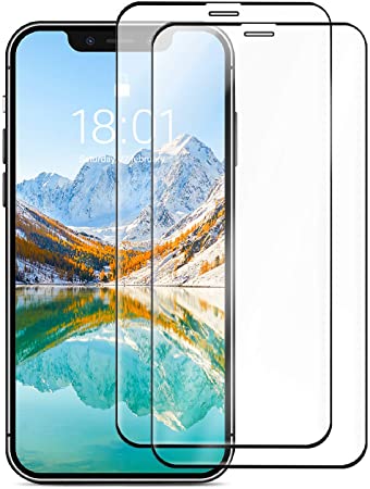 AmazonBasics Full-Coverage Tempered Glass Screen Protector for iPhone X/XS and iPhone 11 Pro 5.8 Inches (2pcs / Pack)