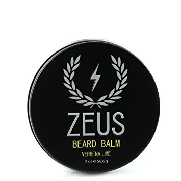 Zeus Conditioning Beard Balm for Men - 2 Oz - Natural Softening Conditioner for Facial Hair (Verbena Lime)