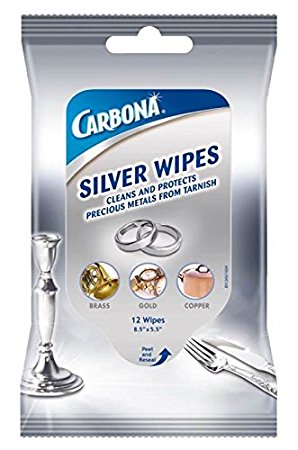 Delta Carbona Silver Wipes, 12 Count