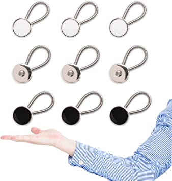 Cloth Button Extender,9 Pack Metal Neck Button Extender for Mens Dress Shirt Comfortable Tie Collar Expander Shirt Collar Extension