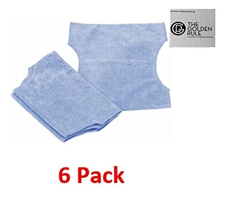 6 Pack Reusable Microfiber Swiffer Refills for Swiffer   Mop, Swiffer Sweeper 2 in 1 Mop Broom & The Golden Rule Clean/Glasses Cloth