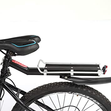 SOONHUA Adjustable Bike Cargo Rack,Aluminum Alloy Mountain Bike Bicycle Rear Seat Luggage Shelf Rack Carrier Cycling Accessory