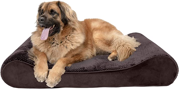 Furhaven Pet Dog Bed | Therapeutic Ergonomic Luxe Lounger Cradle Mattress Pet Bed w/ Removable Cover for Dogs & Cats - Available in Multiple Colors & Styles