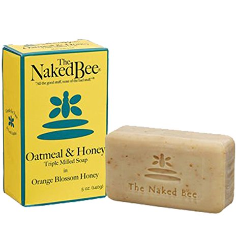 The Naked Bee Oatmeal & Honey Triple Milled Soap, 5 Ounce, Orange Blossom Honey