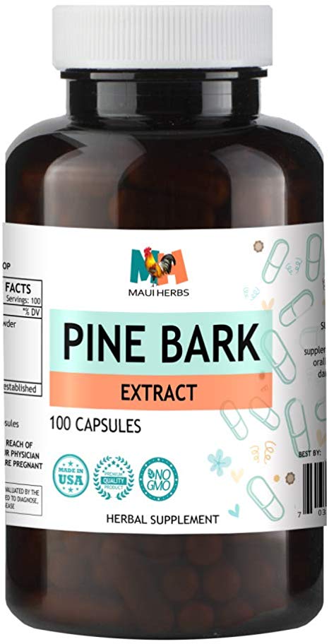 Pine Bark Extract 100 Capsules, 500 mg
