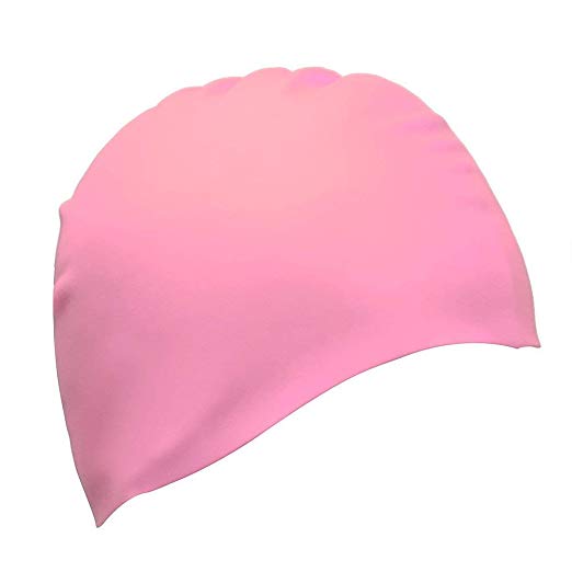 Dreamslink Swim Cap, Comfortable Solid Silicone Swim Caps Fit for Long Hair and Short Hair, Swimming Cap for Men Women Adult Youths