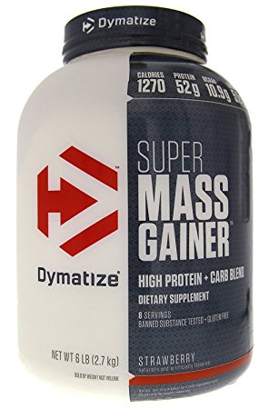 DYMATIZE NUTRITION Super Mass Gainer Strawberry 6 lbs