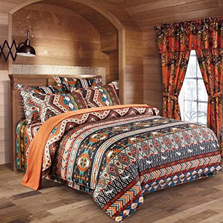 ZHH Bohemian Duvet Cover Set Floral Quilt Cover Queen Size 3 Pcs Colorful Bedding Set with 2 Pillowcases Luxury Ethnic Comforter Cover with Zipper Closure Brown