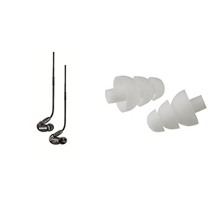 Shure SE215-K Sound Isolating Earphones with Single Dynamic MicroDriver with Replacement Ear Tips