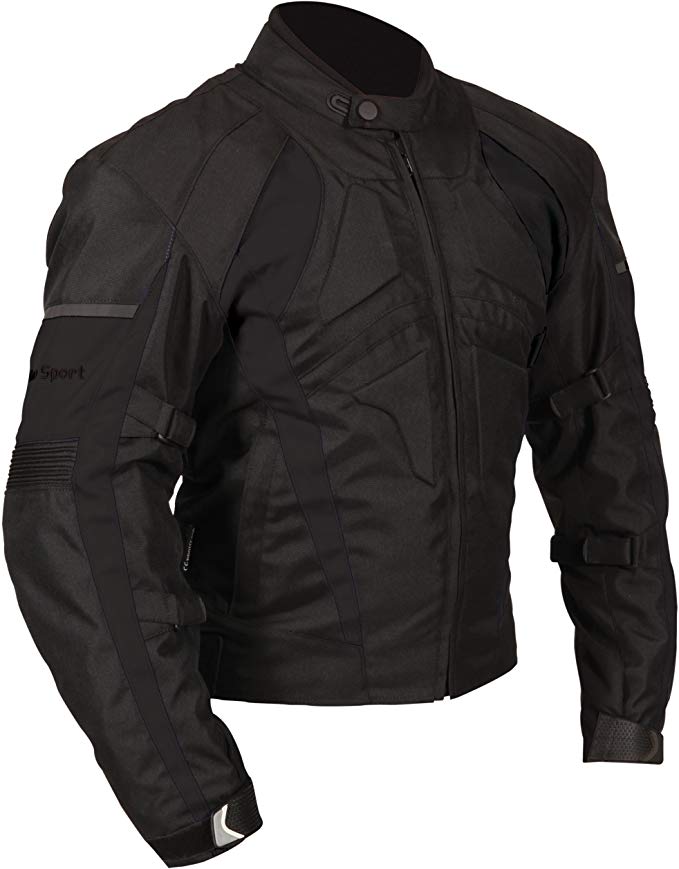 Milano Sport Gamma Motorcycle Jacket (Black, X-Large)