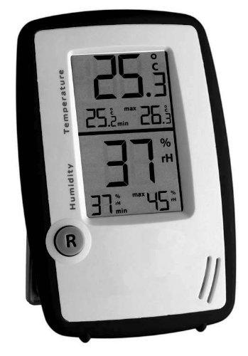 Thermometer-Hygrometer Instrument Room Control Black-White