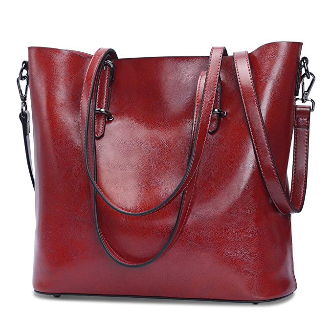 S-ZONE Women Leather Top Handle Handbag Cross Body Shoulder Bag Messenger Tote Bag Purse