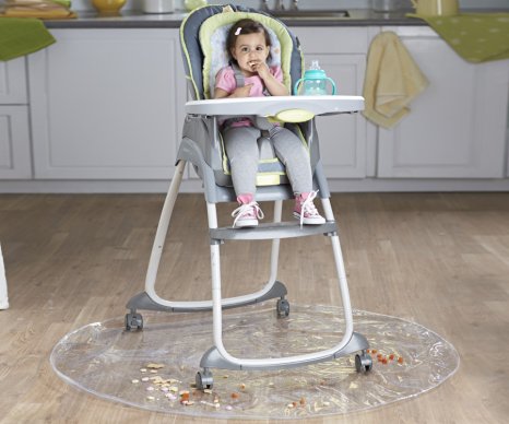 Nuby Floor Mat, Plastic, High Chair Floor Protector, Clear, Multi-Purpose, Feeding