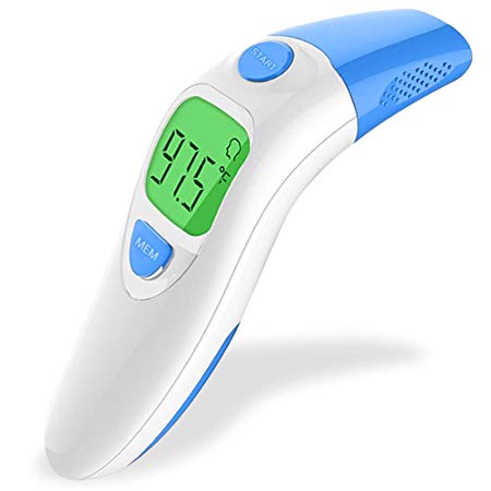 Hobest Baby Thermometer, Digital Clinical Infrared Forehead and Ear Thermometer for Toddler Infant Kids Children Adult with Fast Accurate Fever Indicator