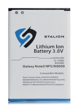 Note 3 Battery  Stalion Strength Replacement 3200mAh Li-Ion Battery for Samsung Galaxy Note 3 24-Month Warranty with NFC Chip  Google Wallet Capable