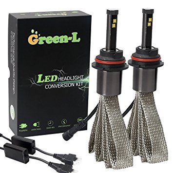 Green-L (Pack of 2) LED Headlight bulbs 9007 HB5 4th Gen 90W 11700lm CREE XHP-50 6000k White Plug & Play Conversion Kit