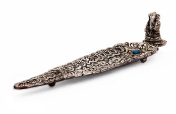 Petal Shaped Royal Silver Incense Stick Burner Designs may vary