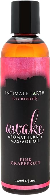 Intimate Earth Awake Massage Oil - 120 Ml Black Pepper & Pink Grapefruit