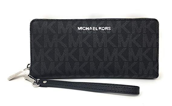 Michael Kors Jet Set Travel Monogram Zip Around Travel Wallet Wristlet