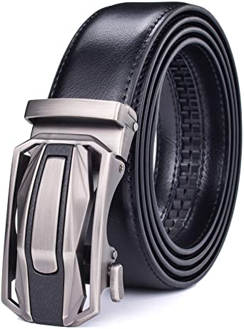 Men Belts Leather Male Slide Ratchet Work Dress Strap w Interchangeable Buckle Beltox …