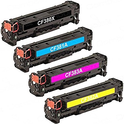 GLB Premium Quality Compatible Laser Toner Cartridges Set For HP 312A / HP 312X , HP CF380X CF381A CF382A CF383A