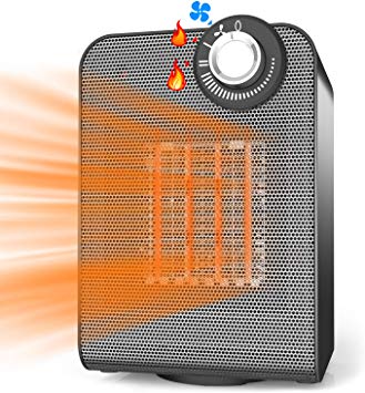 OPOLAR Oscillating Heater, 1500W Powerful Personal Small Space Heater with ETL Listed, Tip-Over and Overheating Protection, Small Electric Ceramic Heater Quiet and Safety for Office Room Under Desk