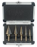 Neiko 10197A Step Drill Bit Set with 14-Inch and 38-Inch Shanks SAE 5-Piece