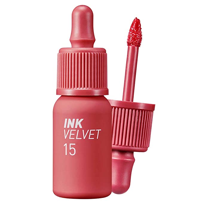 Peripera Ink the Velvet Lip Tint | High Pigment Color, Longwear, Weightless, Not Animal Tested, Gluten-Free, Paraben-Free | Beauty Peak Rose (#15), 0.14 fl oz