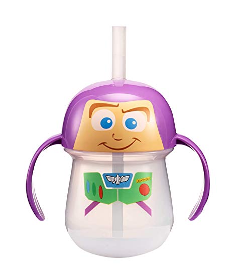 The First Years Disney/Pixar Toy Story Buzz Lightyear Baby Trainer Straw Cup, 7 Ounces