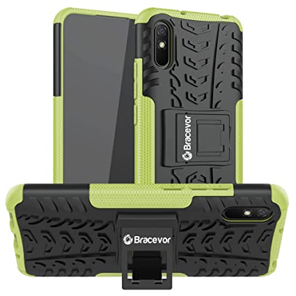 Bracevor Back Cover for Xiaomi Redmi 9A / 9A Sport / 9i / 9i Sport (Military Green) | pc TPU | Kickstand Case