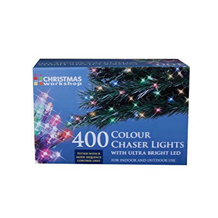 The Christmas Workshop 400 LED Chaser String Lights, Multi-Coloured