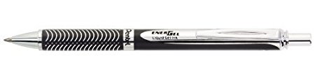 Pentel EnerGel Alloy RT Premium Liquid Gel Ink Pen 0.7mm Black Body