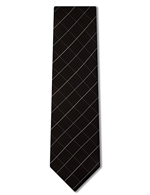 Origin Ties Classic Plaid Checkered Silk Skinny Tie