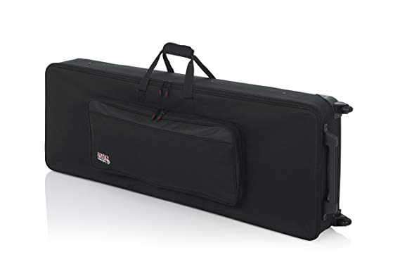 Gator Cases Lightweight Keyboard Case with Pull Handle and Wheels; Fits 76-Note Keyboards (GK-76)